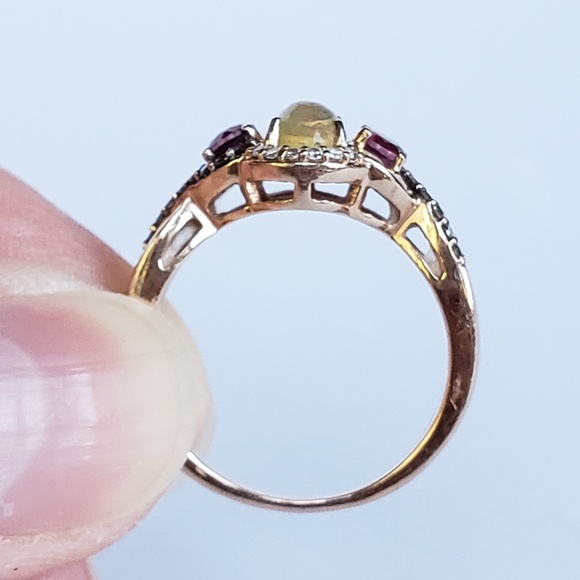 SOLD 14k Rose Gold LeVian, Ruby & Diamond Ring - Picture 5 of 8